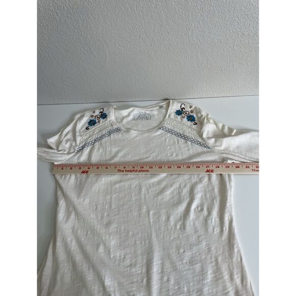 PANHANDLE Size L Shirt Women Embroidered Western Cowboy Long Sleeve Tee T Top - Picture 7 of 12